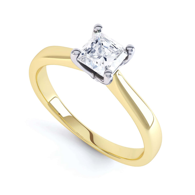 Princess Cut Centre Stone, 4 claw, Diamond Engagement Ring