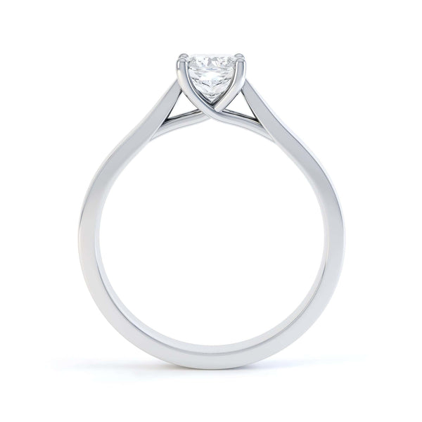 Radiant Cut Centre Stone, 4 claw, Diamond Engagement Ring with Tapered Shoulders