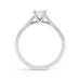 Radiant Cut Centre Stone, 4 claw, Diamond Engagement Ring with Tapered Shoulders