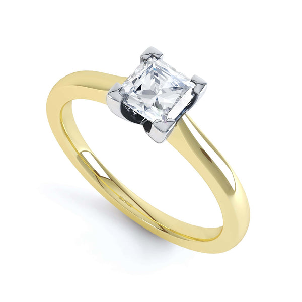 Princess Cut Centre Stone, 4 Claw, Diamond Engagement Ring