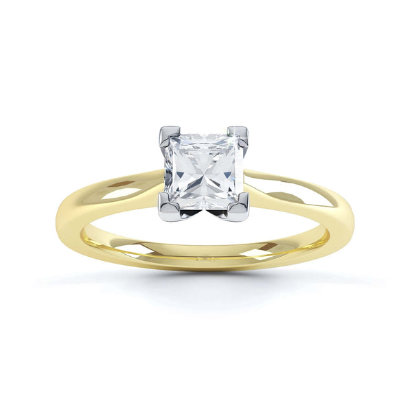 Princess Cut Centre Stone, 4 Claw, Diamond Engagement Ring