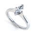 Marquise Cut Centre Stone, Two V claw, Diamond Engagement Ring with Knife Edge Shoulders