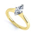 Marquise Cut Centre Stone, Two V claw, Diamond Engagement Ring with Knife Edge Shoulders