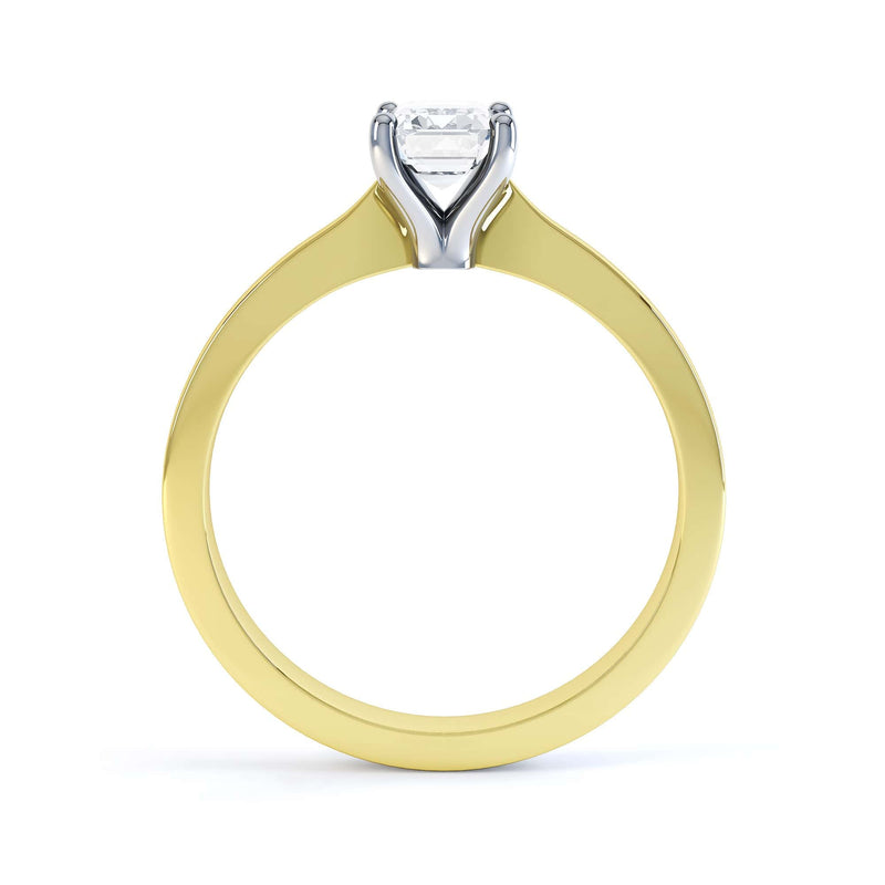 Emerald Cut Diamond Solitaire Engagement Ring