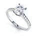 Diamond Engagement Ring Oval Centre Stone With Diamond Shoulders, Channel Set Shank