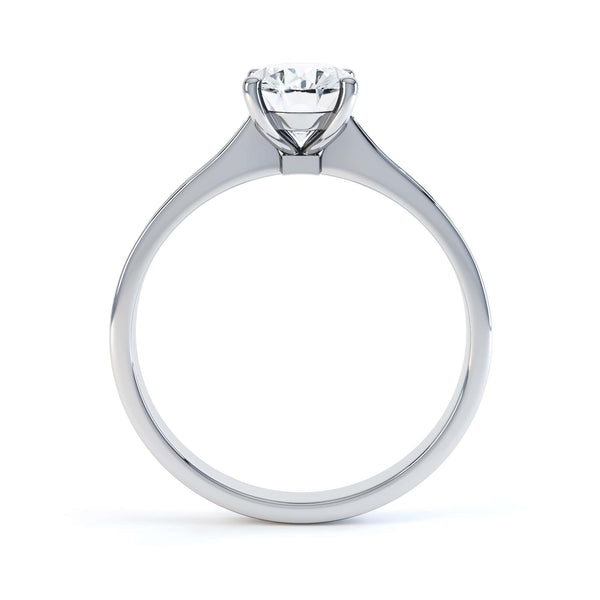 Diamond Engagement Ring Oval Centre Stone With Diamond Shoulders, Channel Set Shank