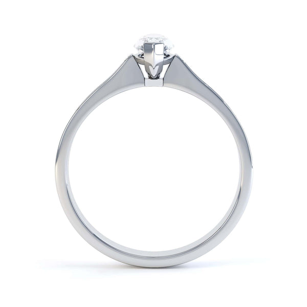 Marquise Cut Centre Stone, Two V claw, Diamond Engagement Ring with Channel set Shoulders