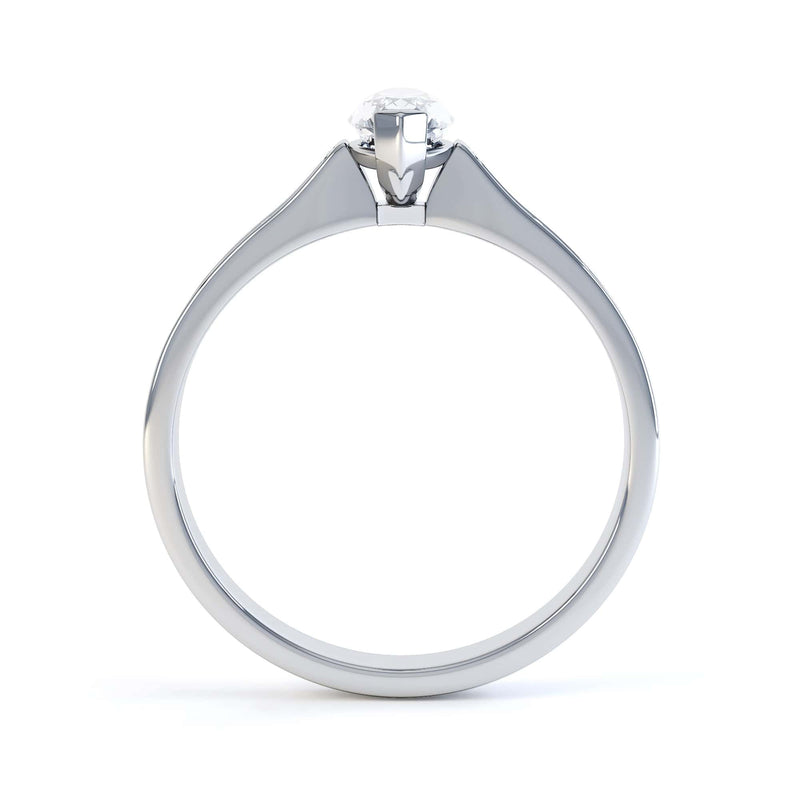 Marquise Cut Centre Stone, Two V claw, Diamond Engagement Ring with Channel set Shoulders
