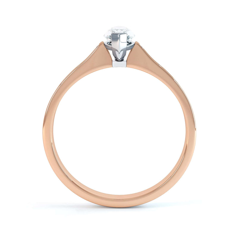 Marquise Cut Centre Stone, Two V claw, Diamond Engagement Ring with Channel set Shoulders