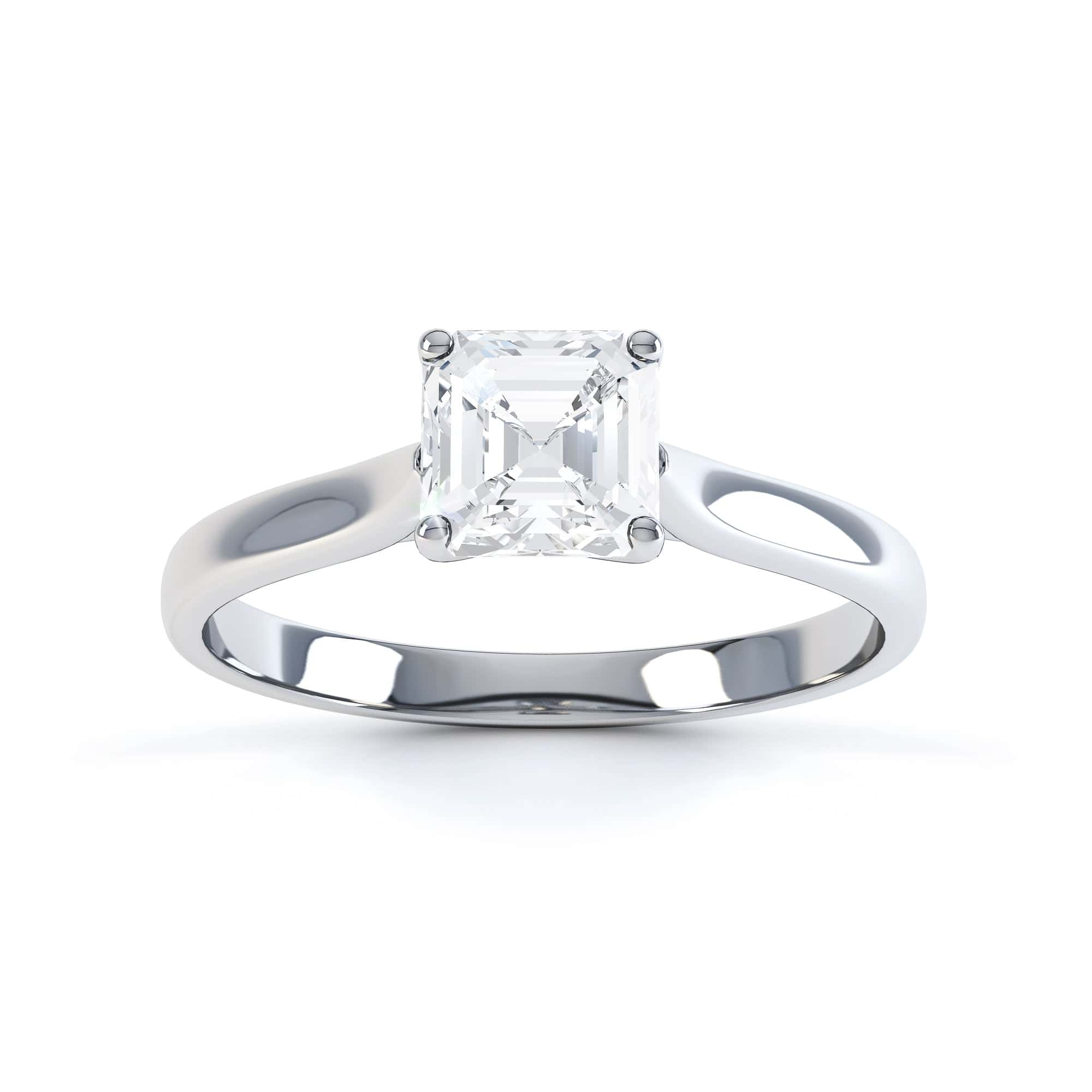 Princess Cut Centre Stone, 4 claw, Diamond Engagement Ring