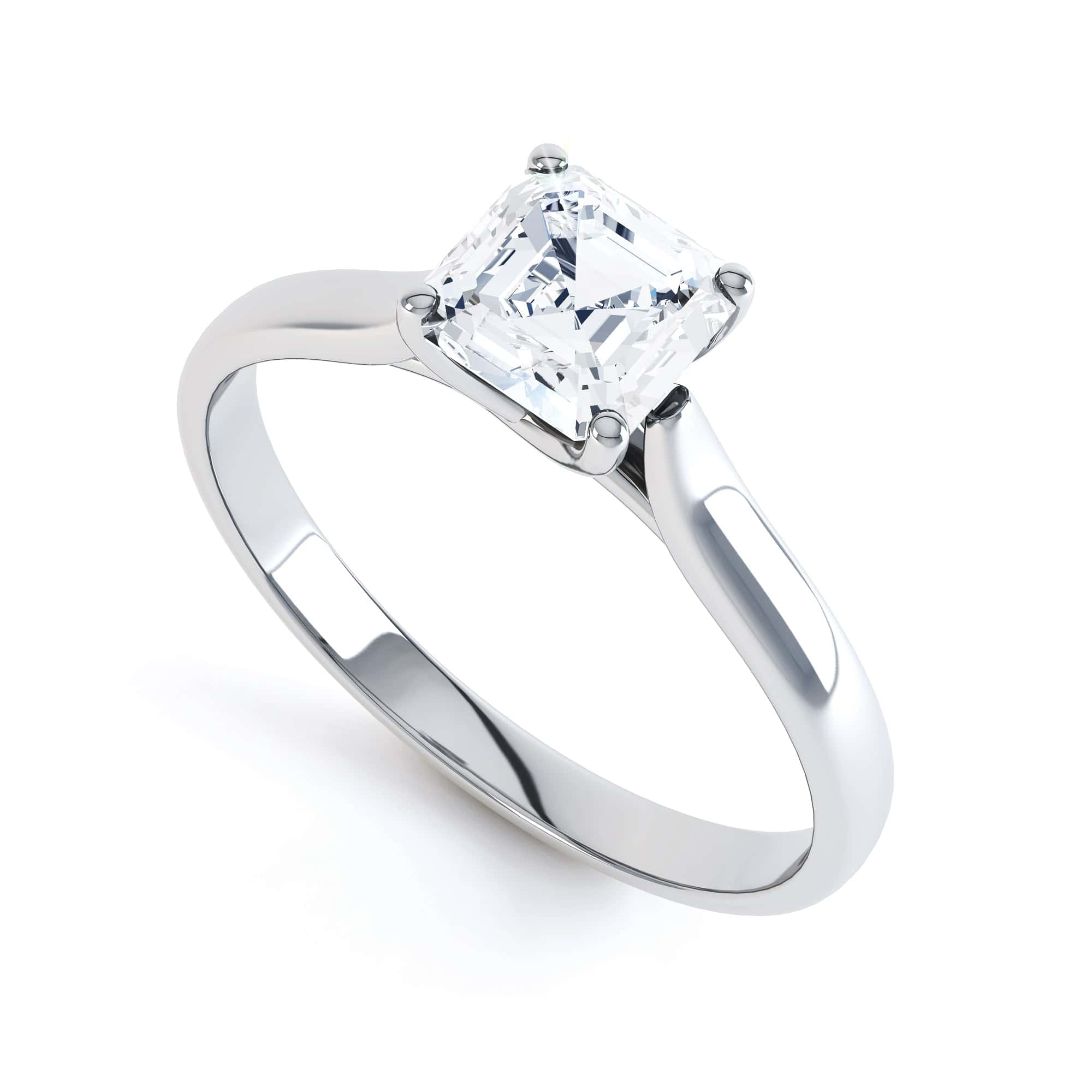 Princess Cut Centre Stone, 4 claw, Diamond Engagement Ring