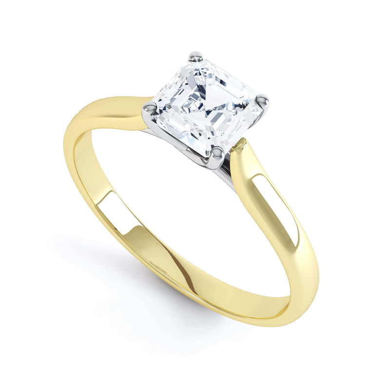Princess Cut Centre Stone, 4 claw, Diamond Engagement Ring