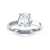 Oval Cut Centre Stone, 4 claw set, Diamond Engagement Ring with Parrallel Shoulders