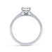 Princess Shaped Solitaire Diamond Set Shoulders