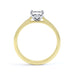 Princess Shaped Solitaire Diamond Set Shoulders