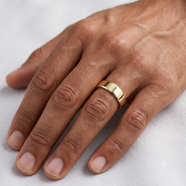 Mens Flat Court Wedding Ring