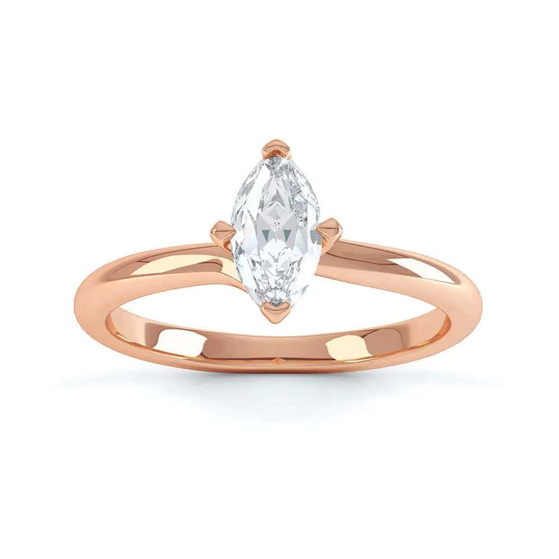 Marquise Cut Centre Stone, V claw, Diamond Engagement Ring with split shoulders