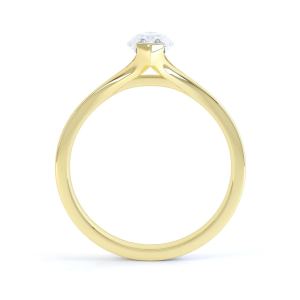 Marquise Cut Centre Stone, V claw, Diamond Engagement Ring with split shoulders