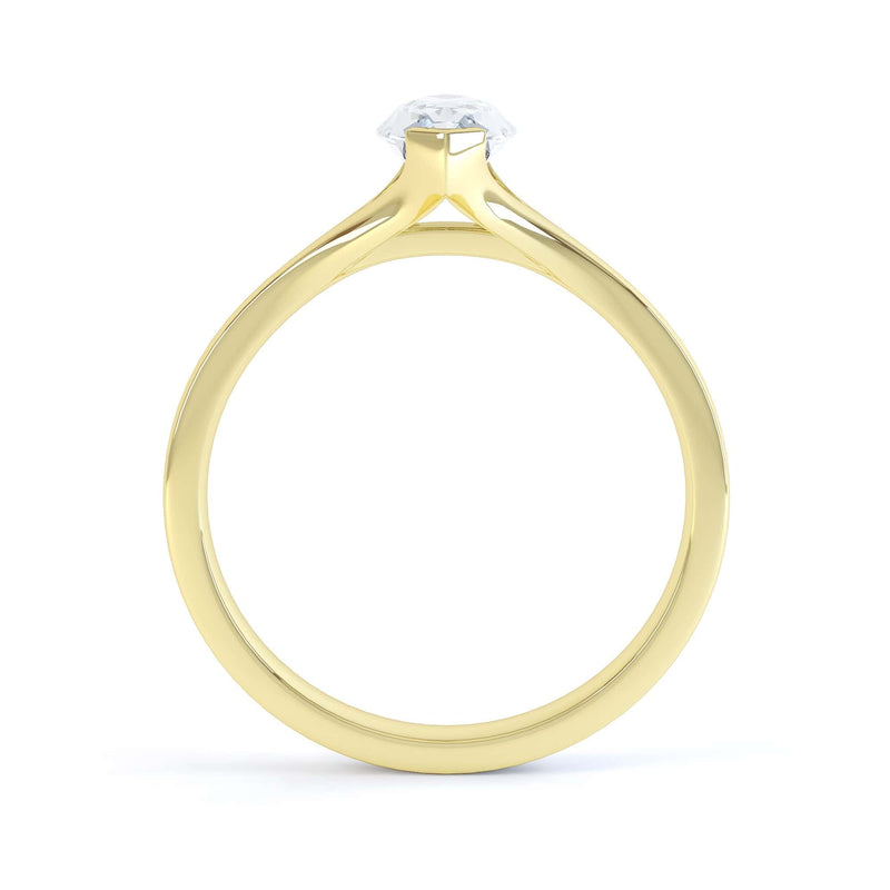 Marquise Cut Centre Stone, V claw, Diamond Engagement Ring with split shoulders