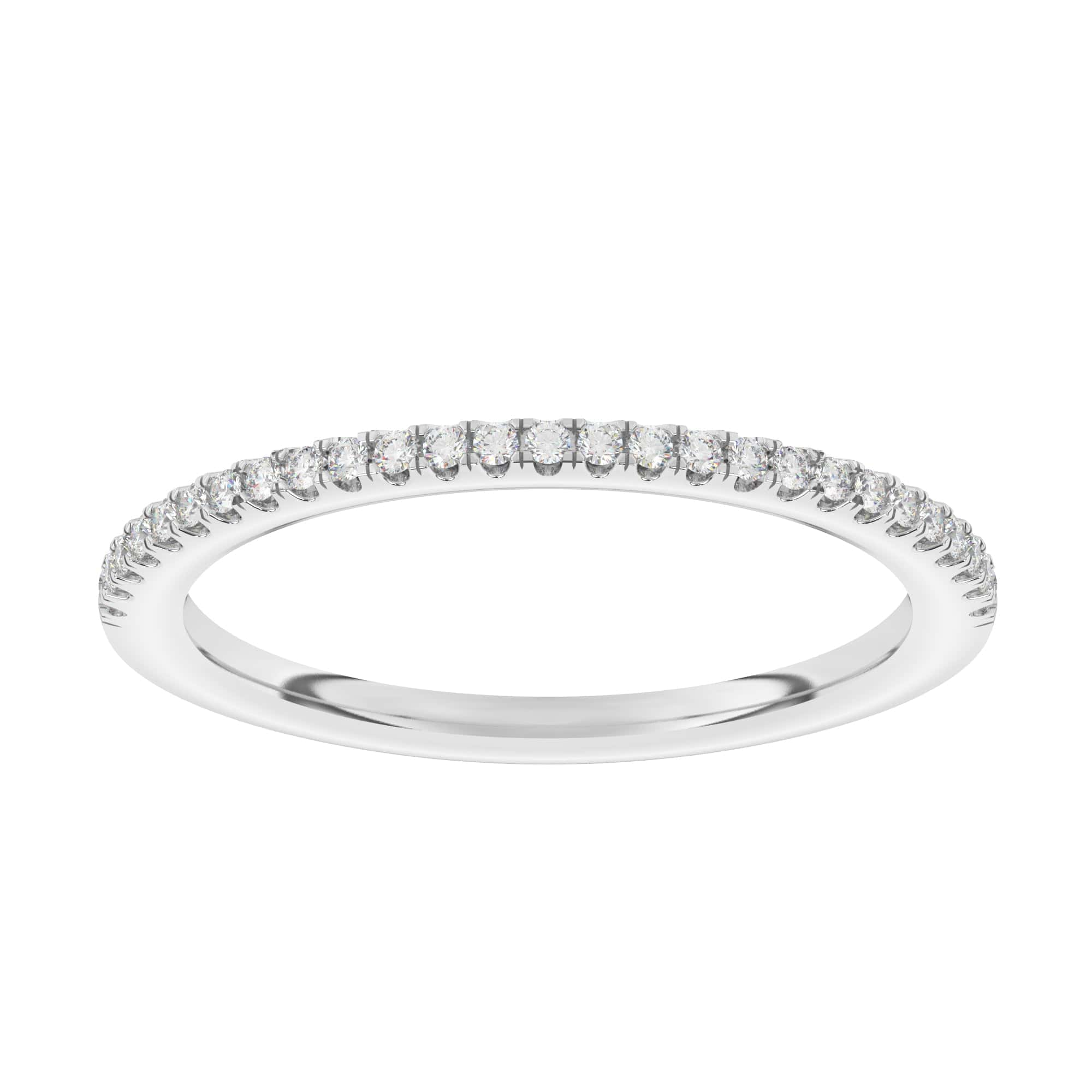 Half eternity ring 0.15ct round Brilliant cut set diamonds