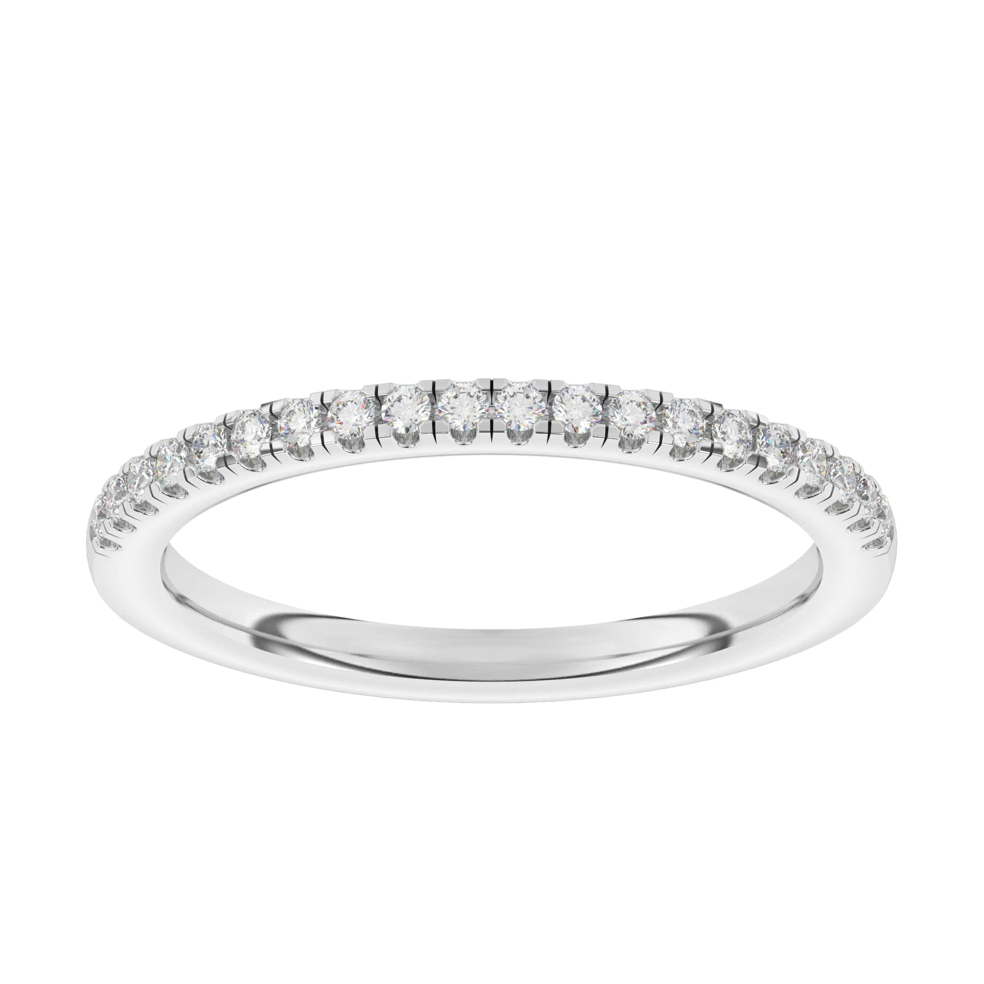 Half eternity ring 0.20ct round brilliant cut set diamonds