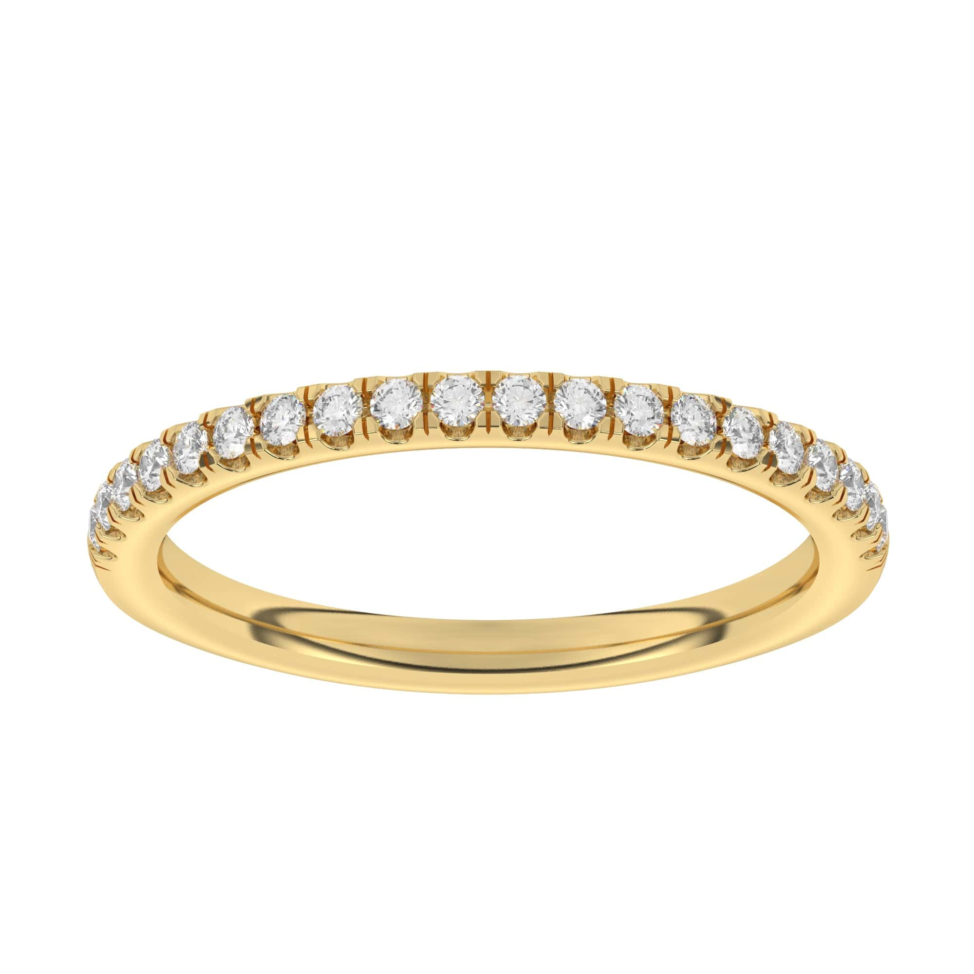 Half eternity ring 0.25ct round Brilliant cut set diamonds