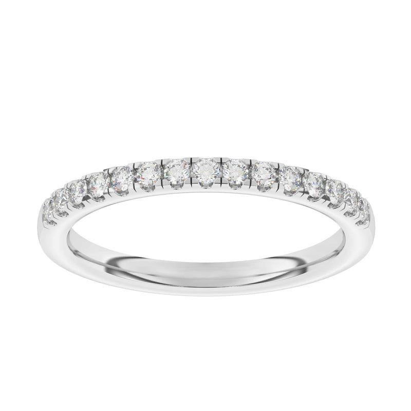 Half eternity ring 0.25ct round brilliant cut set diamonds