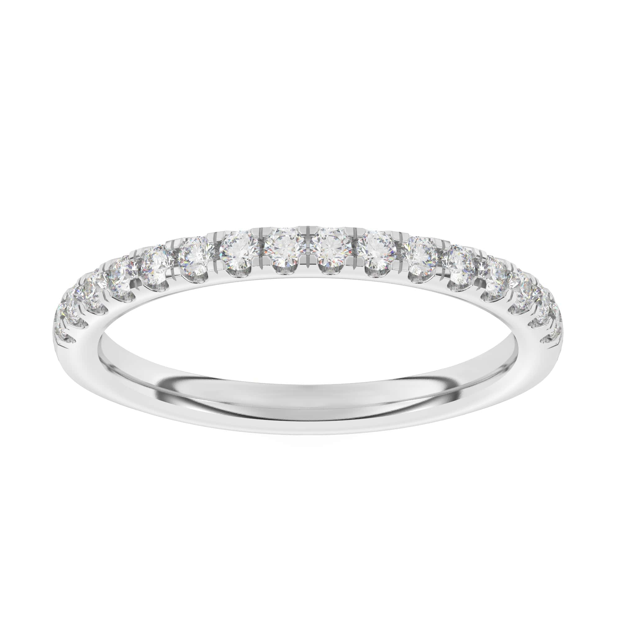 Half eternity ring 0.33ct round Brilliant cut set diamonds