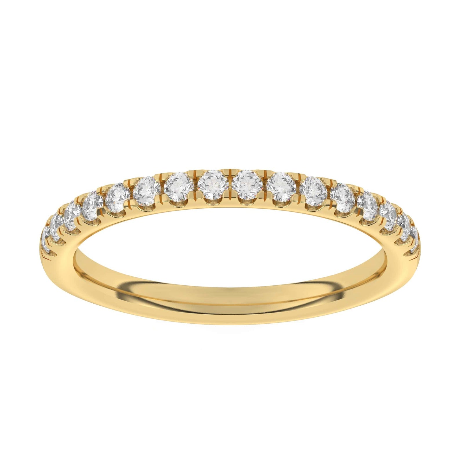 Half eternity ring 0.33ct round Brilliant cut set diamonds