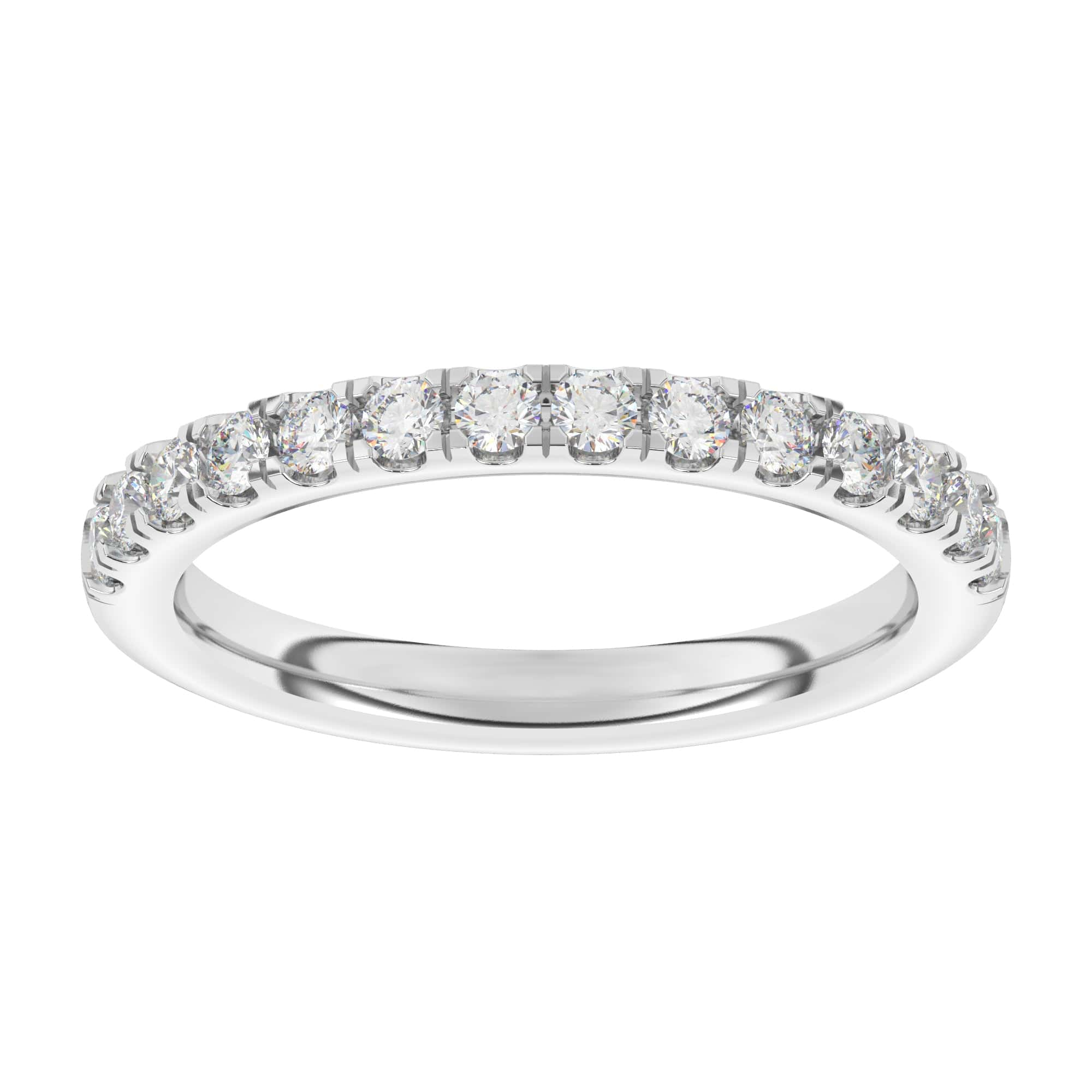 Half eternity ring 0.50ct round brilliant cut set diamonds