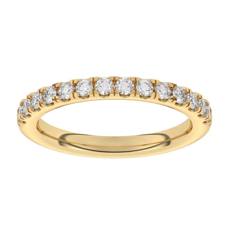 Half eternity ring 0.50ct round brilliant cut set diamonds