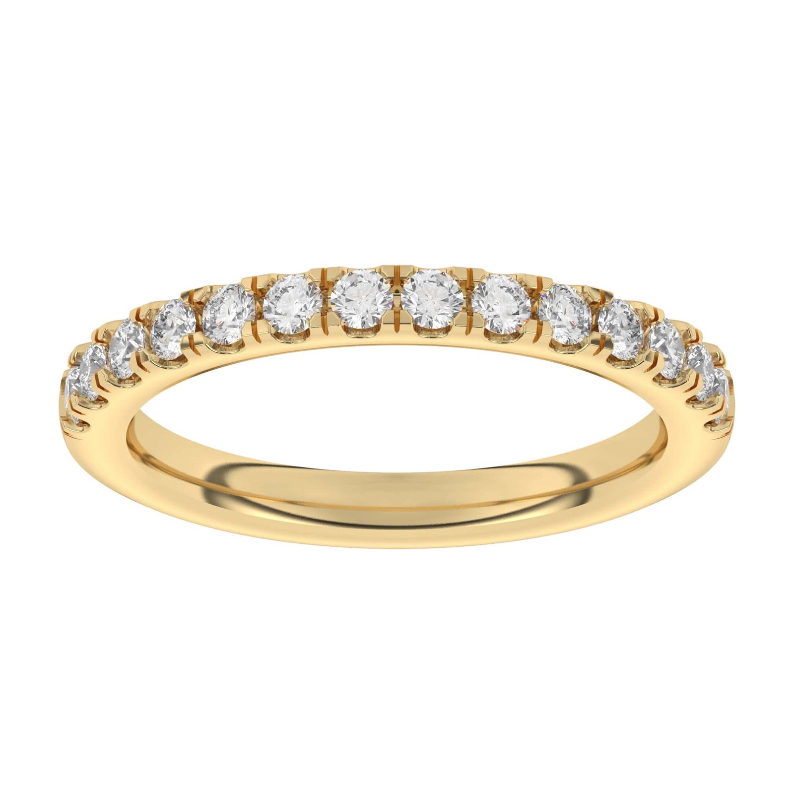 Half eternity ring 0.90ct round brilliant cut set diamonds