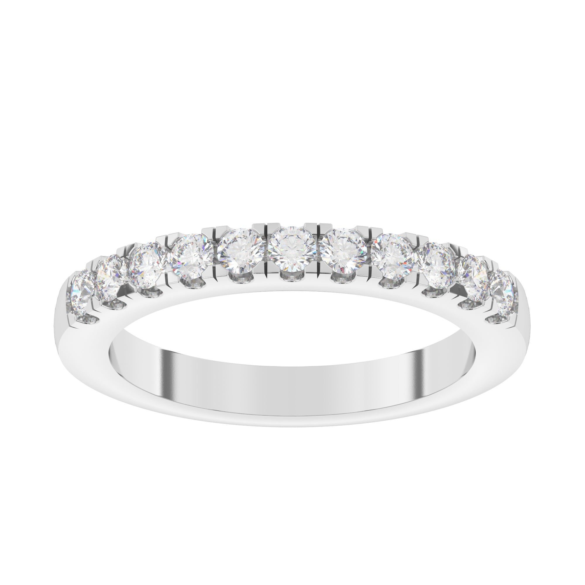 Half eternity ring 0.45ct round brilliant cut set diamonds