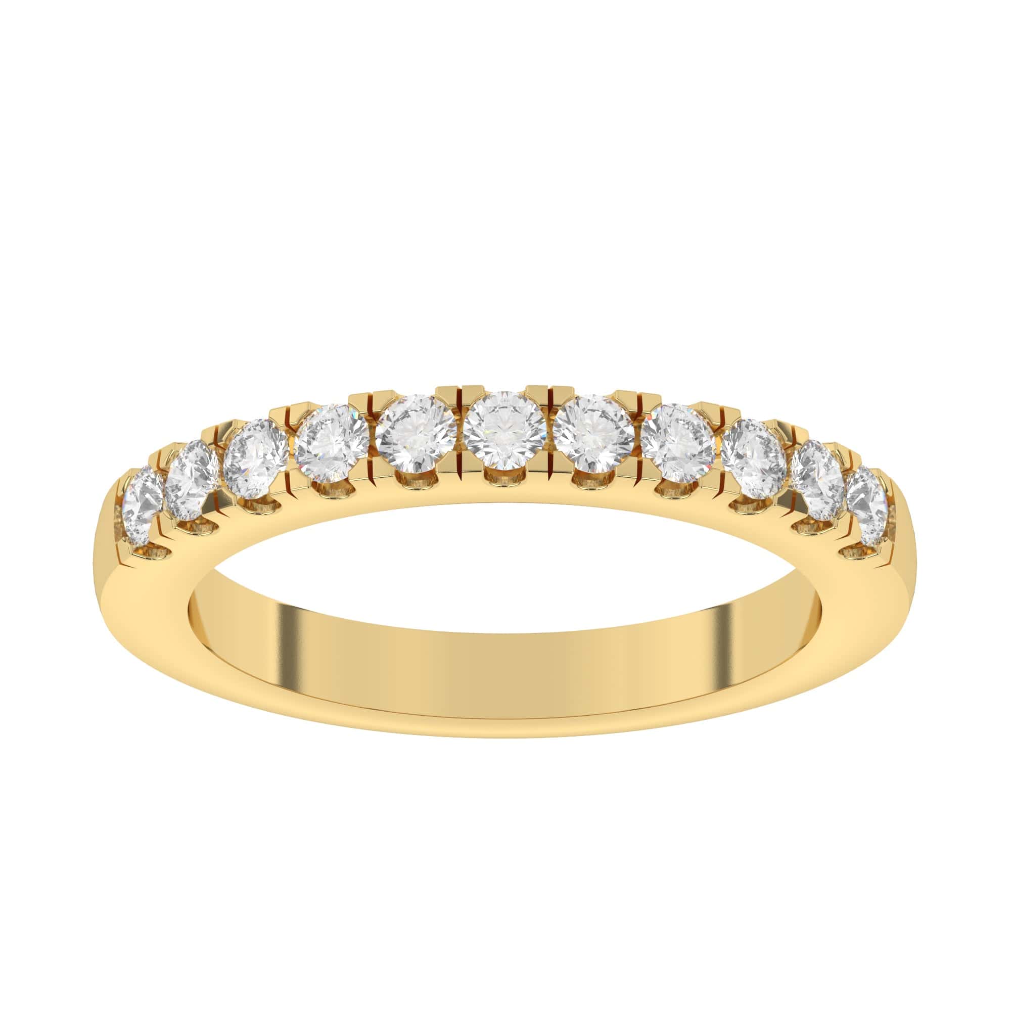 Half eternity ring 0.45ct round brilliant cut set diamonds