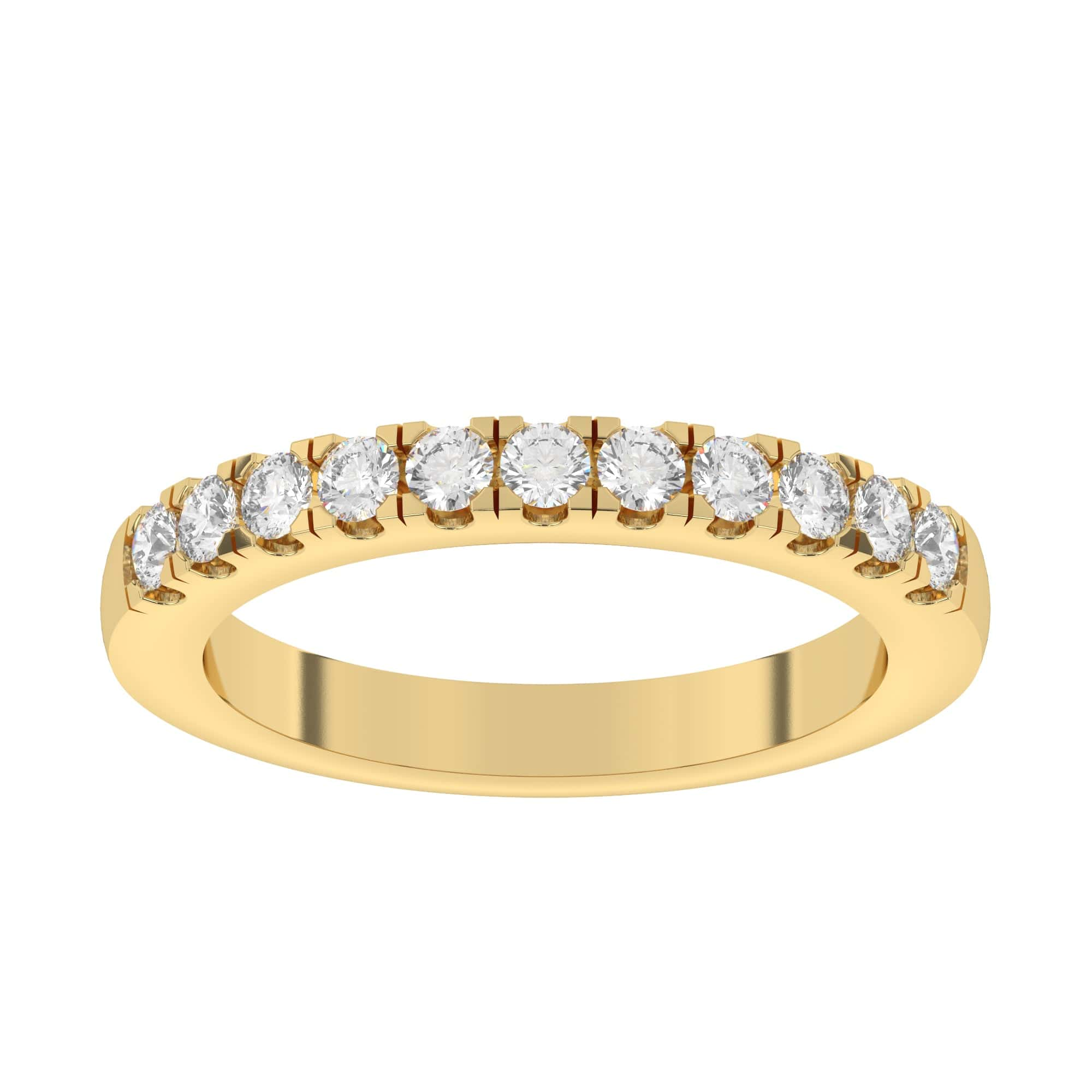 Half eternity ring 0.45ct round brilliant cut set diamonds