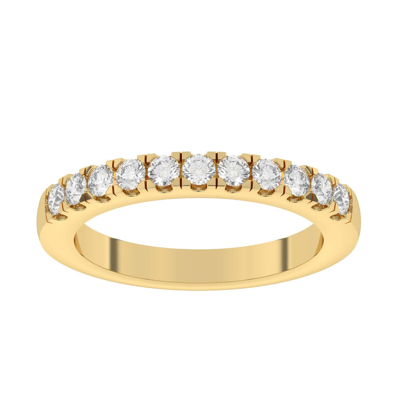 Half eternity ring 0.45ct round brilliant cut set diamonds