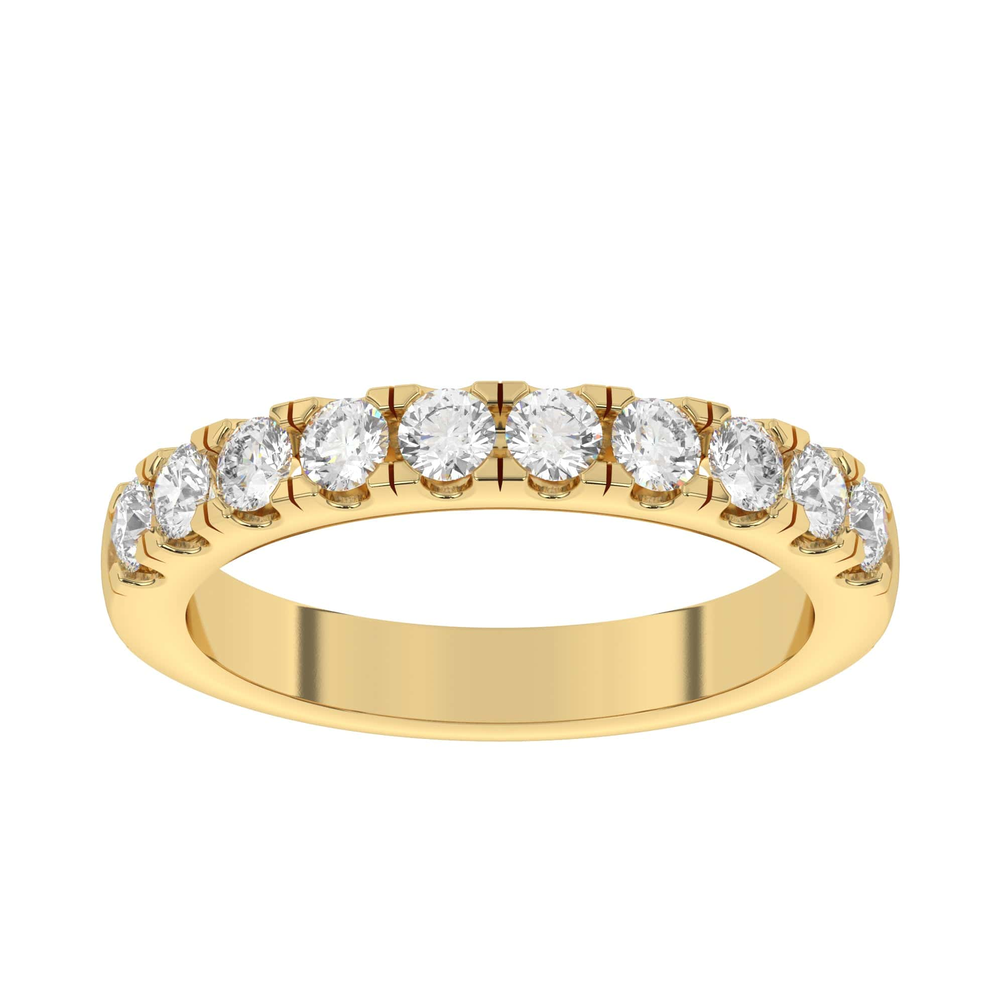 Half eternity ring 0.67ct round brilliant cut set diamonds