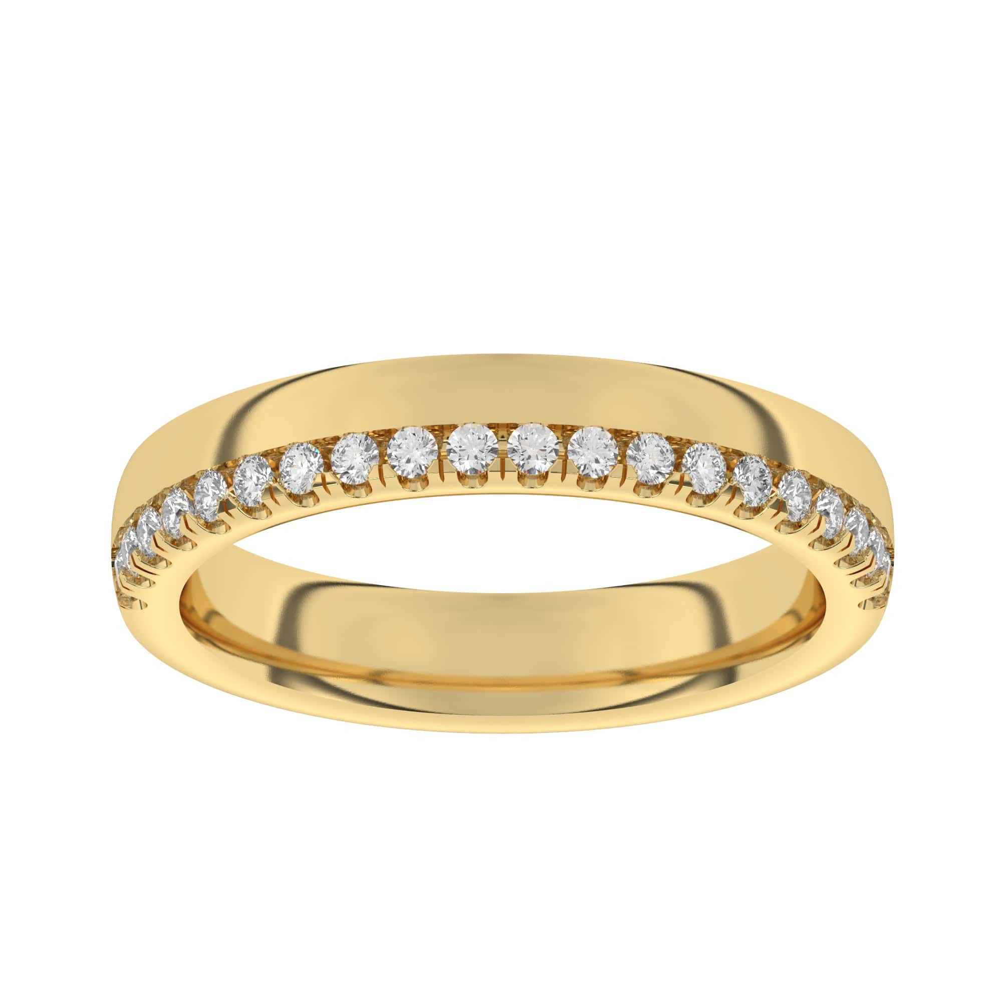 Half offset eternity ring 0.25ct round brilliant cut set diamonds