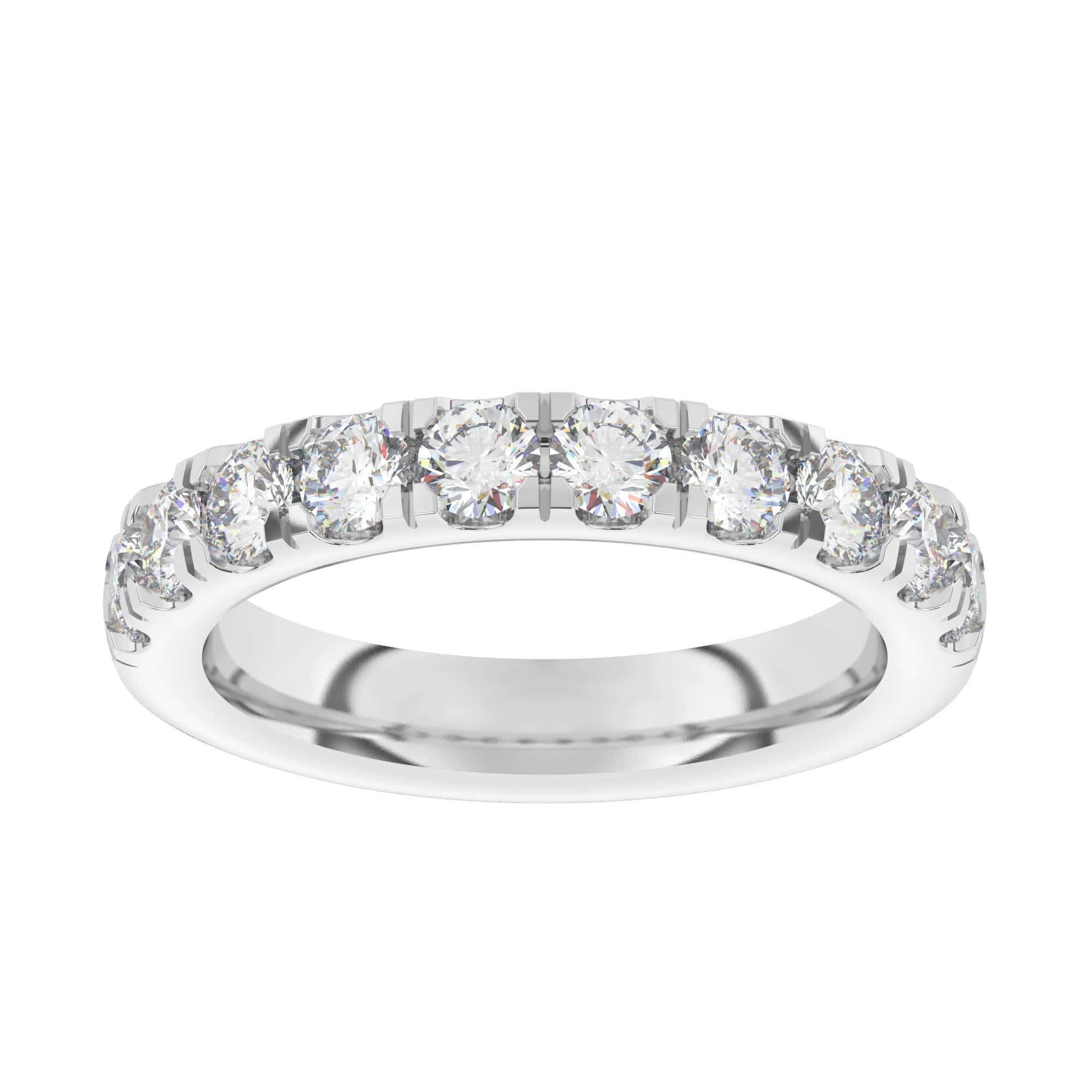 Half eternity ring 1.25ct round brilliant cut set diamonds