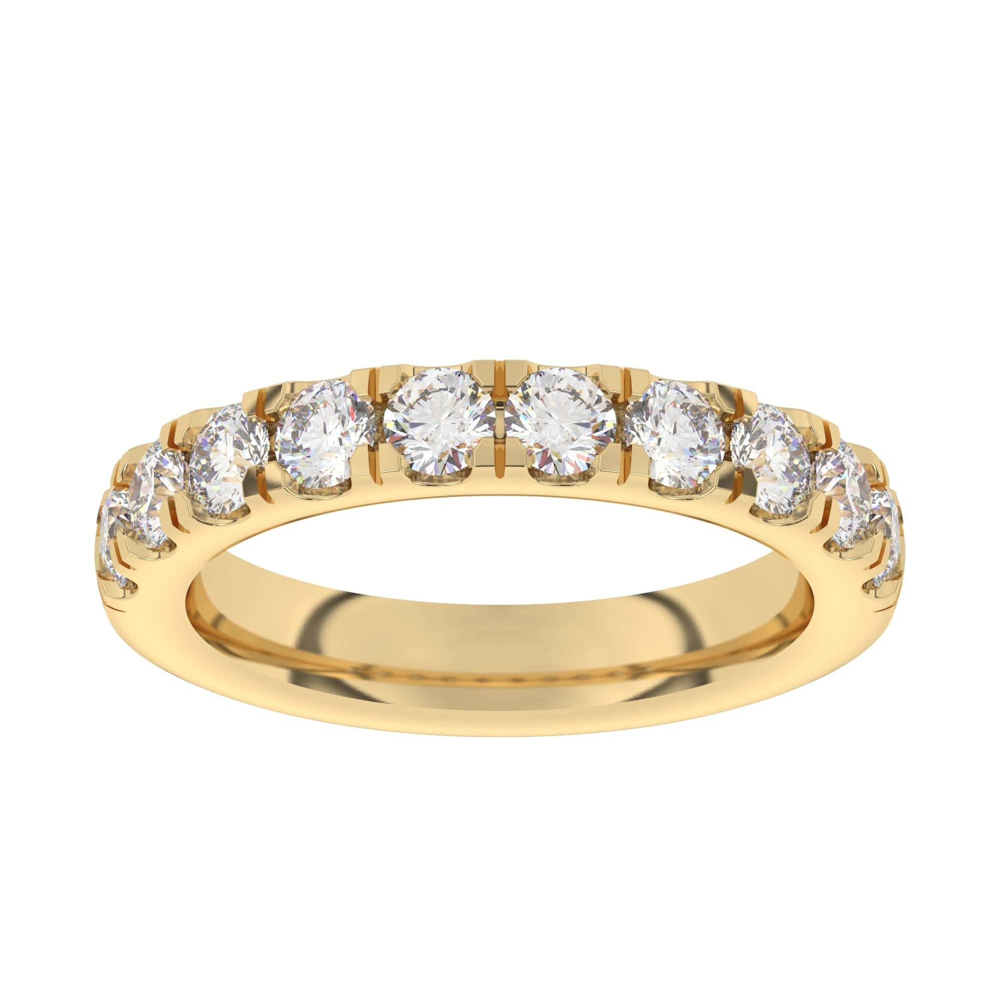 Half eternity ring 1.25ct round brilliant cut set diamonds