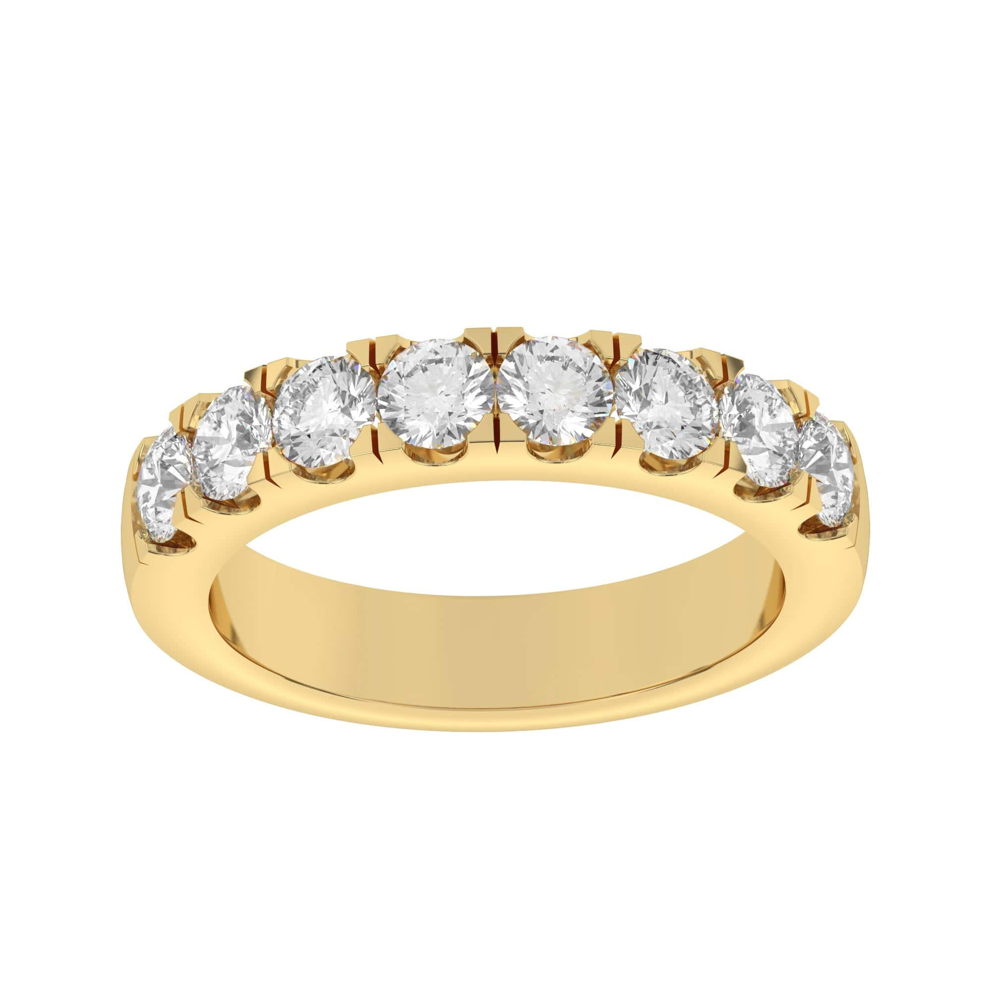 Half eternity ring 1.15ct round brilliant cut set diamonds