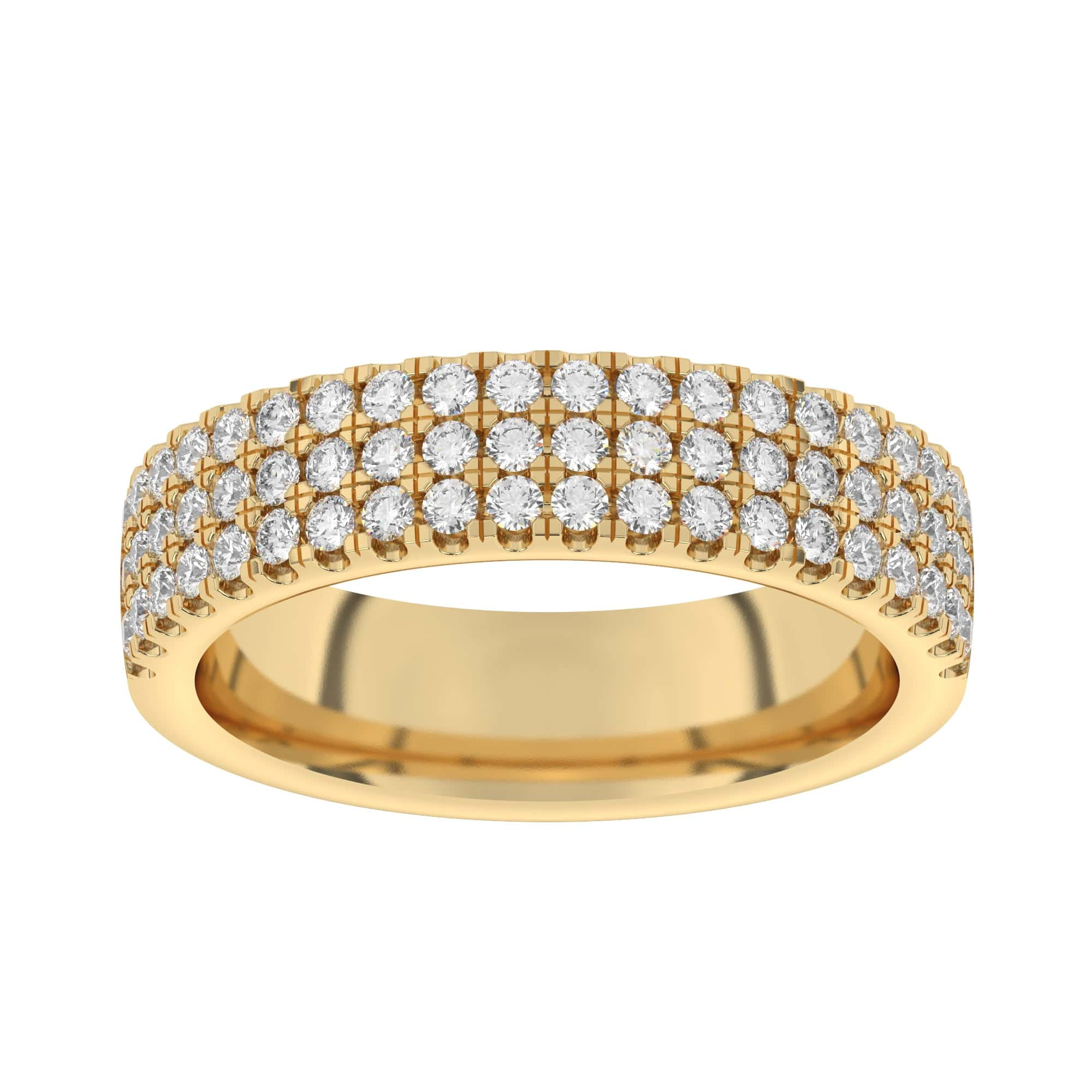 Half eternity ring 0.75ct round brilliant cut set diamonds