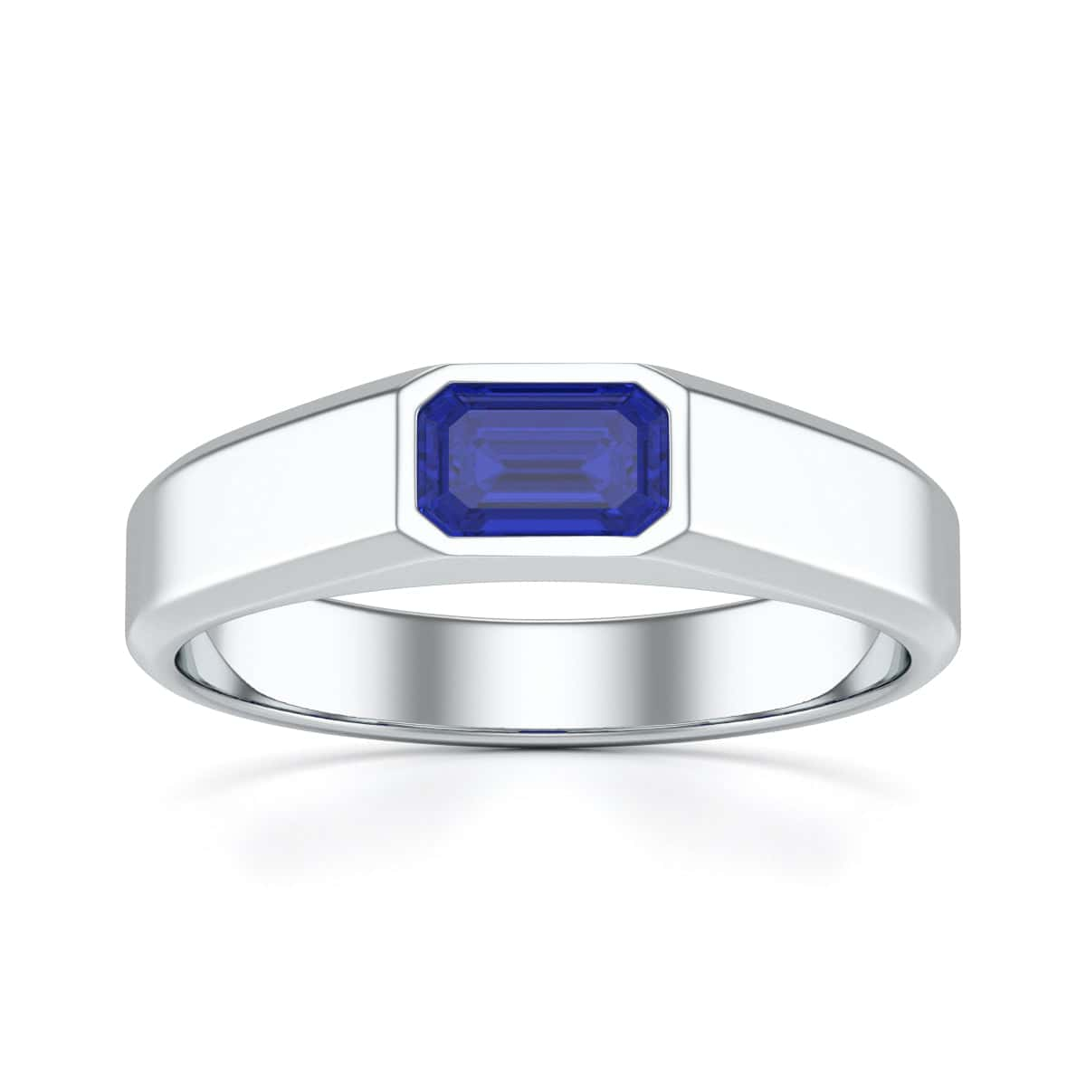 Sapphire  Signet with Octagon Stone