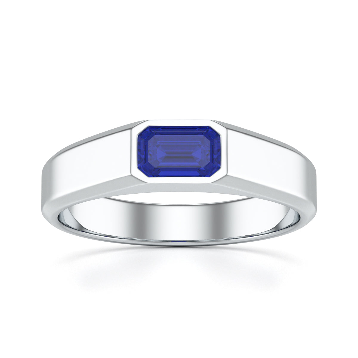 Sapphire  Signet with Octagon Stone