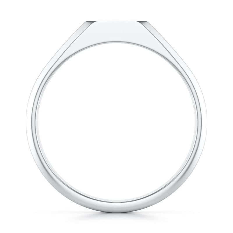 Octagon Shape Blue Sapphire Signet Ring in 18ct Gold and Platinum