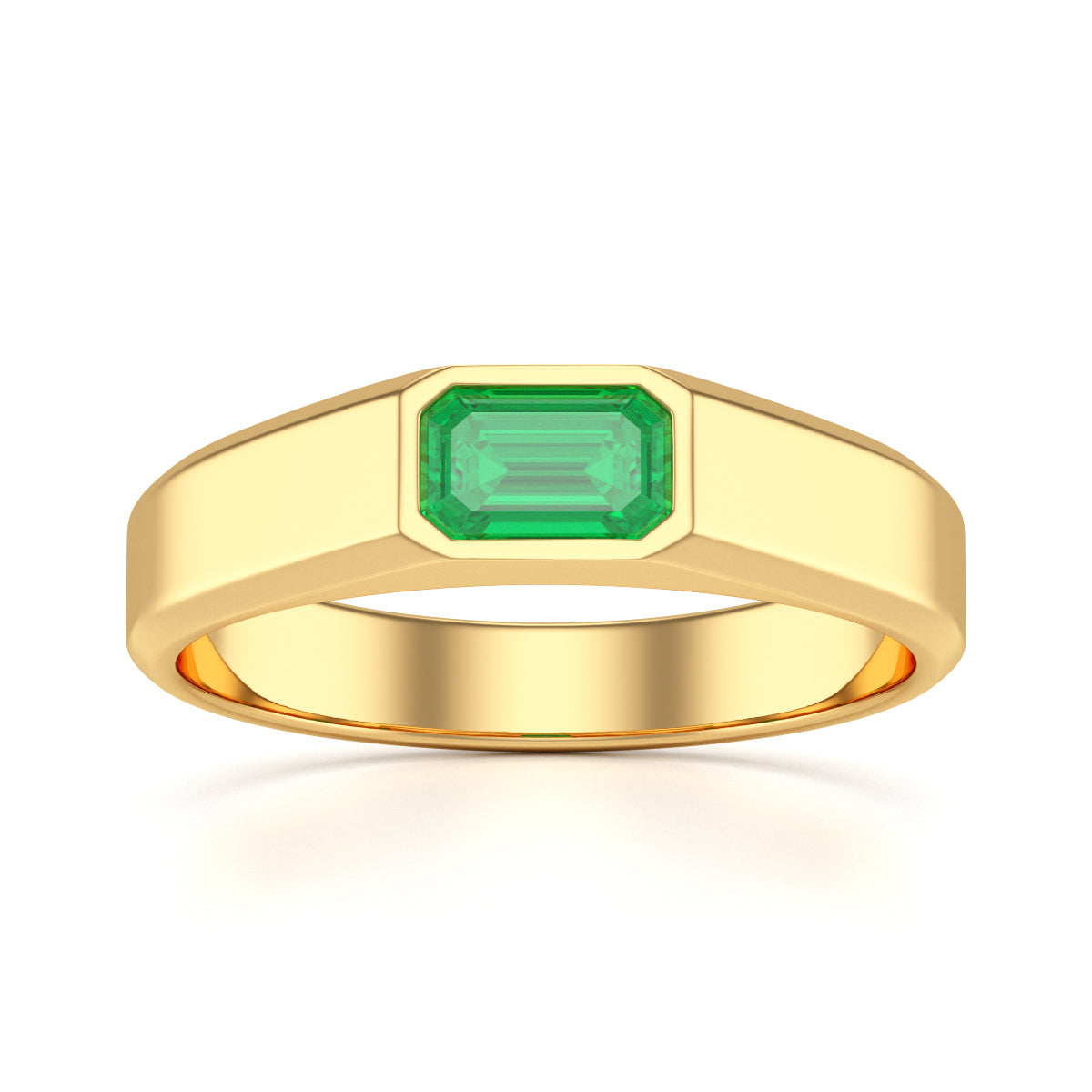 Emerald Signet with Octagon Stone