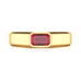 Octagon Shape Signet Style Ruby Engagement Ring in 18ct Gold