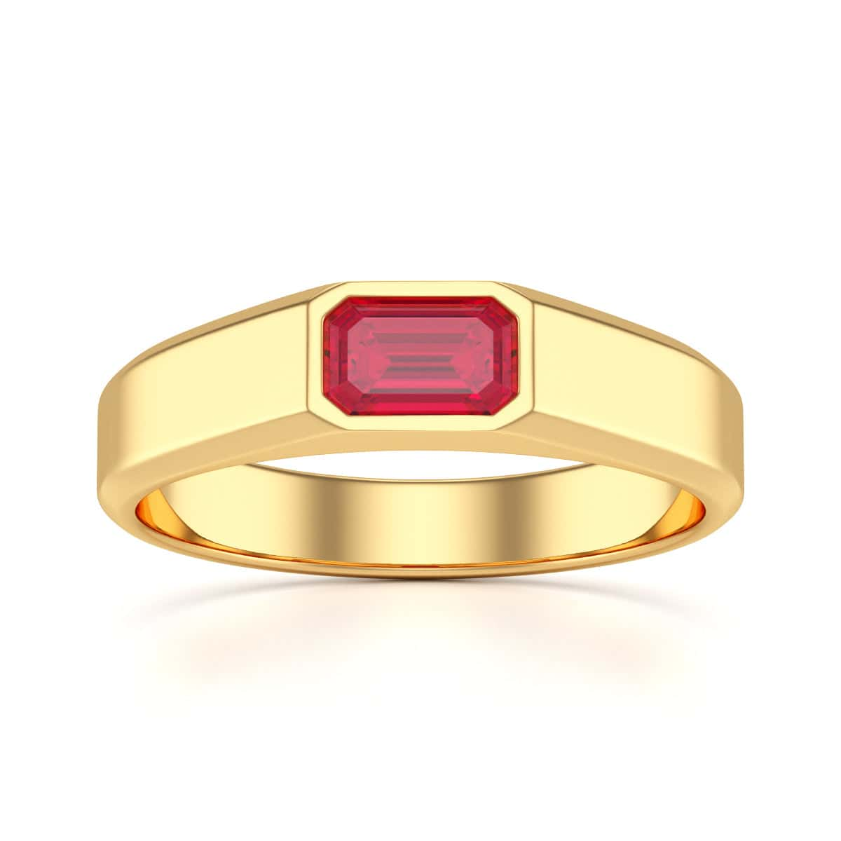 Ruby Signet with Octagon Stone