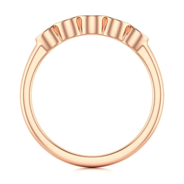  Rose Gold Diamond Emerald   Engagement Ring 