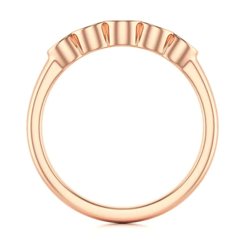  Rose Gold Diamond Emerald   Engagement Ring 